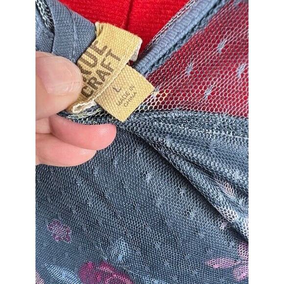 True Craft Girls Short Sleeve Floral Dress Size L - Picture 7 of 7